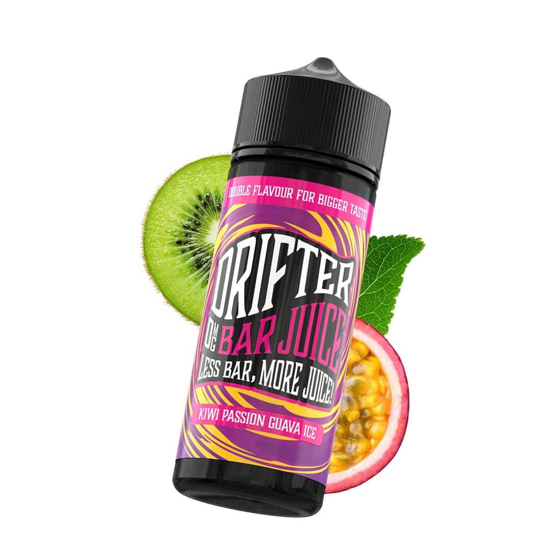 Drifter Vape | Kiwi Passionfruit Guava Ice 120ml Shortfill Drifter Vape | Kiwi Passionfruit Guava Ice 120ml Shortfill