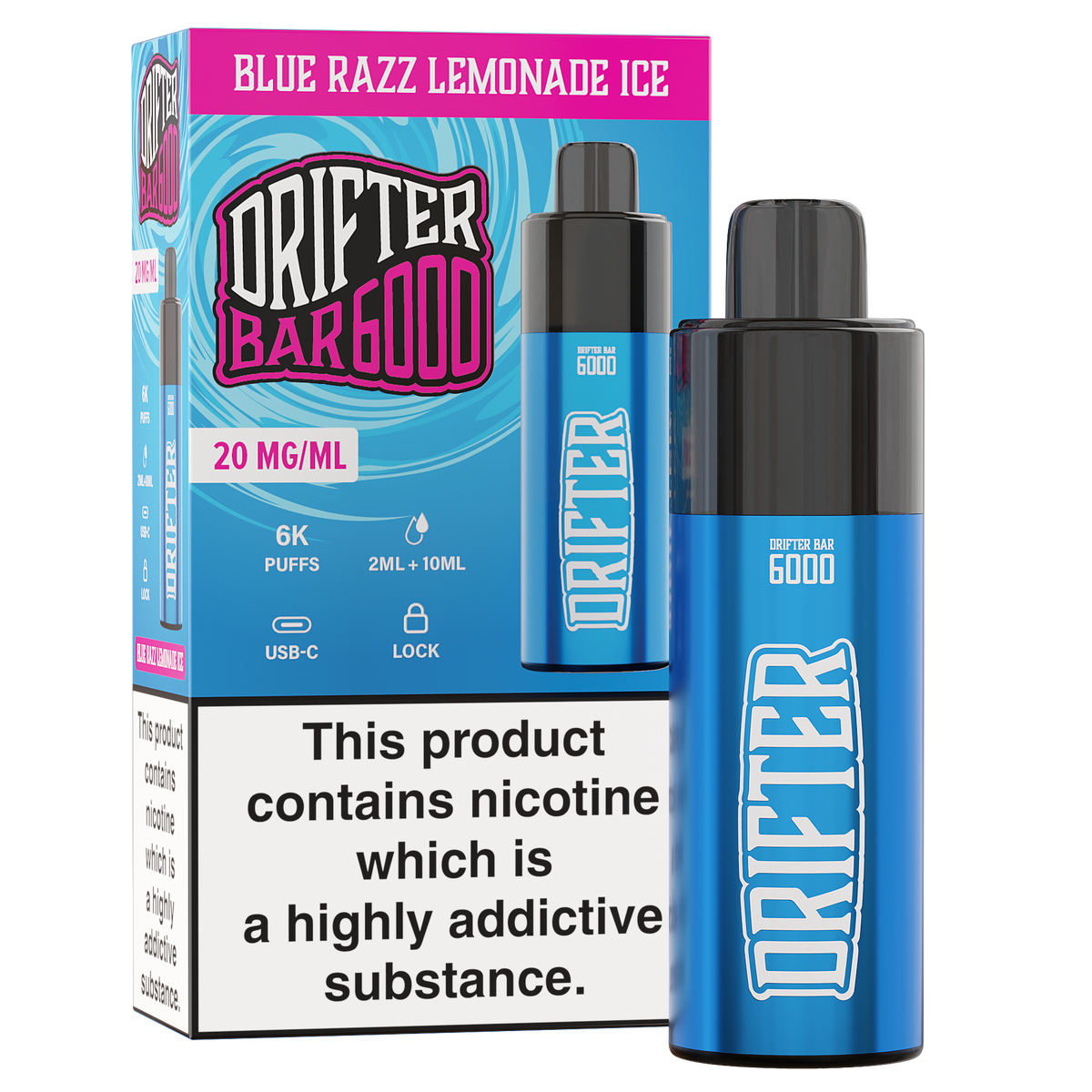 Drifter Vape | Drifter Bar 6000 - Blue Razz Lemonade Ice